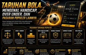 Taruhan Bola, Mengenal Handicap, Over Under, dan Pasaran Populer Lainnya Taruhan Bola